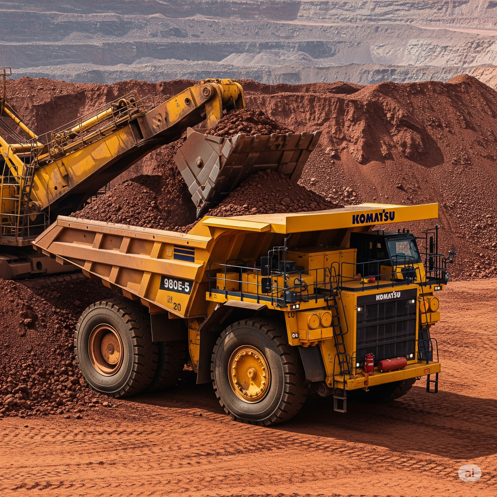 Caterpillar y Komatsu